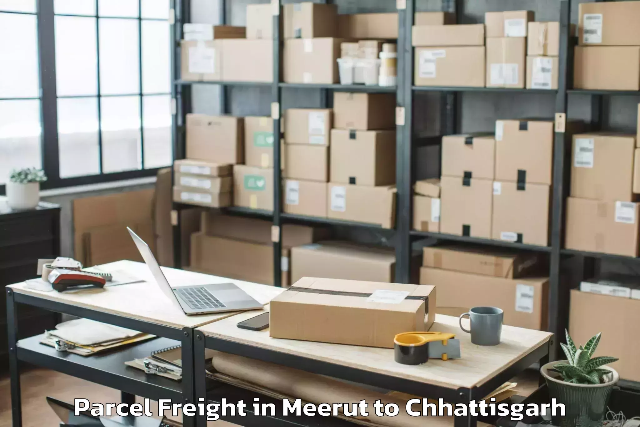 Affordable Meerut to Rajnandgaon Parcel Freight